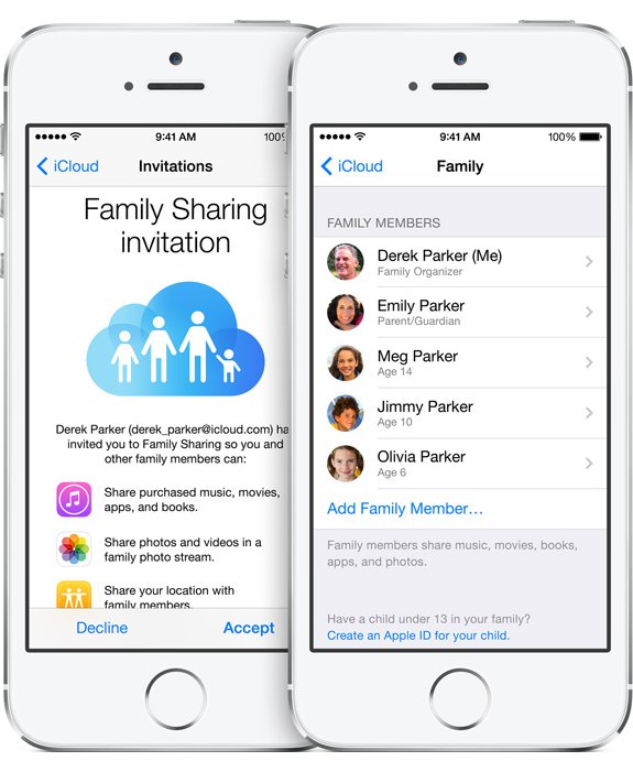 Семейный доступ в iOS 8
