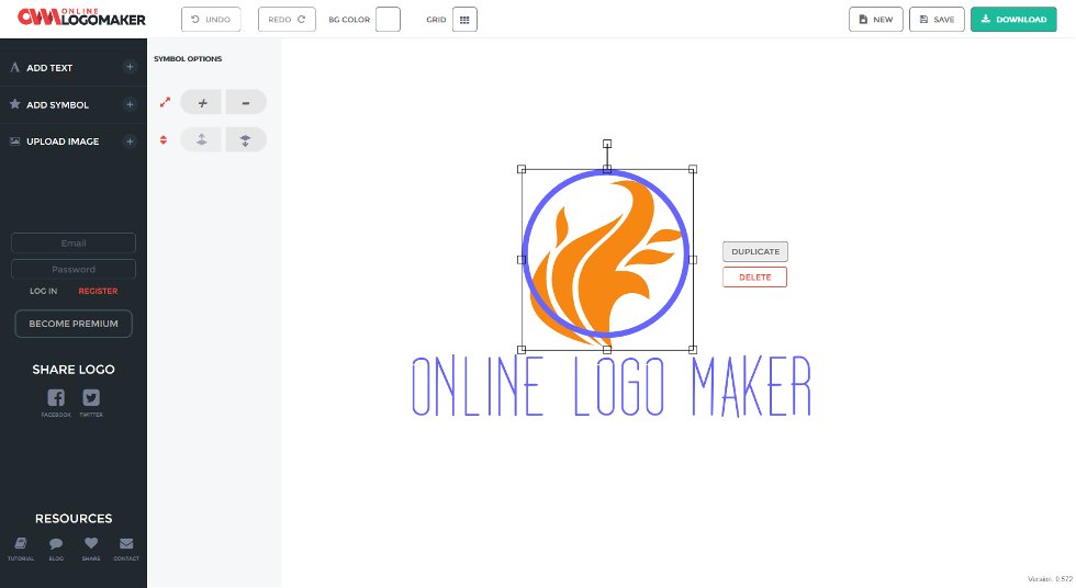 Редактирование логотипа с Online Logo Maker