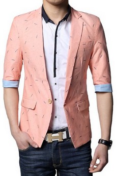 Модные оттенки розового в мужской моде лето 2014