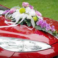Иллюстрация к статье Как украсить машину на свадьбу