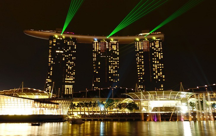 Отельный комплекс Marina Bay Sands со знаменитым бассейном