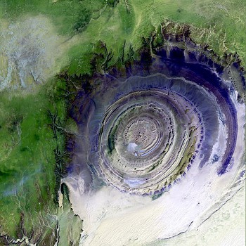 Снимок Глаза Сахары из космоса