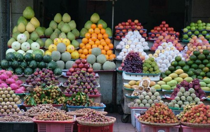 Экзотические фрукты на вьетнамском рынке