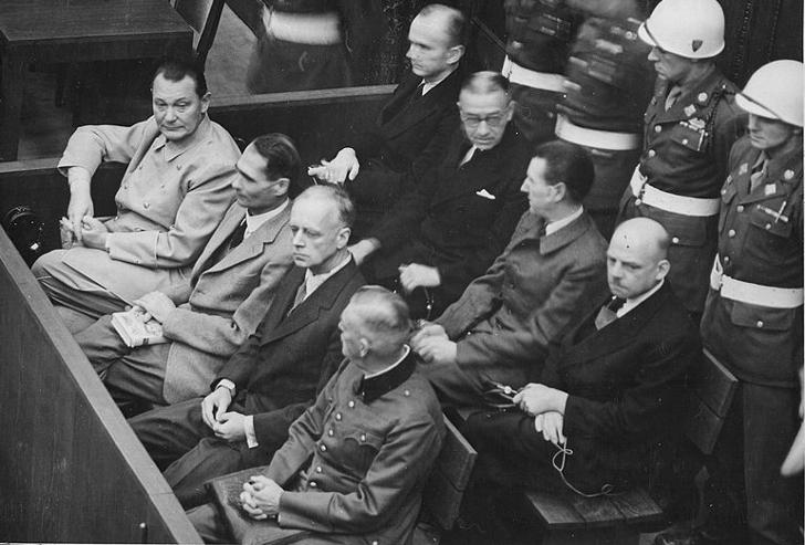 Нацистские преступники на Нюрнбергском процессе