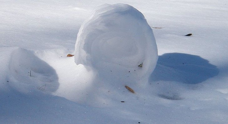 Снежные рулоны — редкое метеорологическое явление