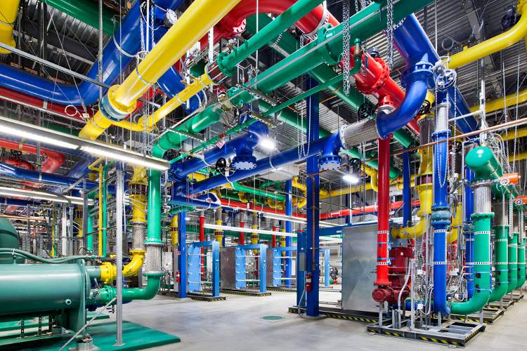 Система водопроводных труб, дата-центр Google в Орегоне