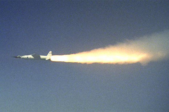 Ракета-носитель в момент ускорения X-43А