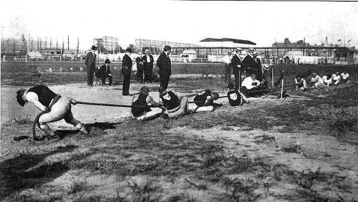 Соревнования по перетягиванию каната на Олимпиаде в 1904 году