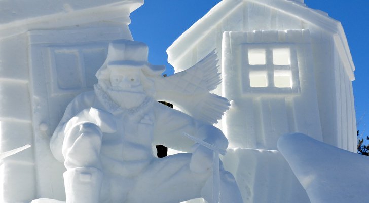 Фестиваль снежных скульптур в Буковеле