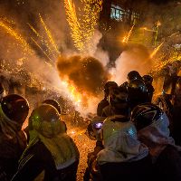 Фестиваль фейерверков Яншуи в Тайване